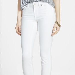 Madewell white skinny jeans